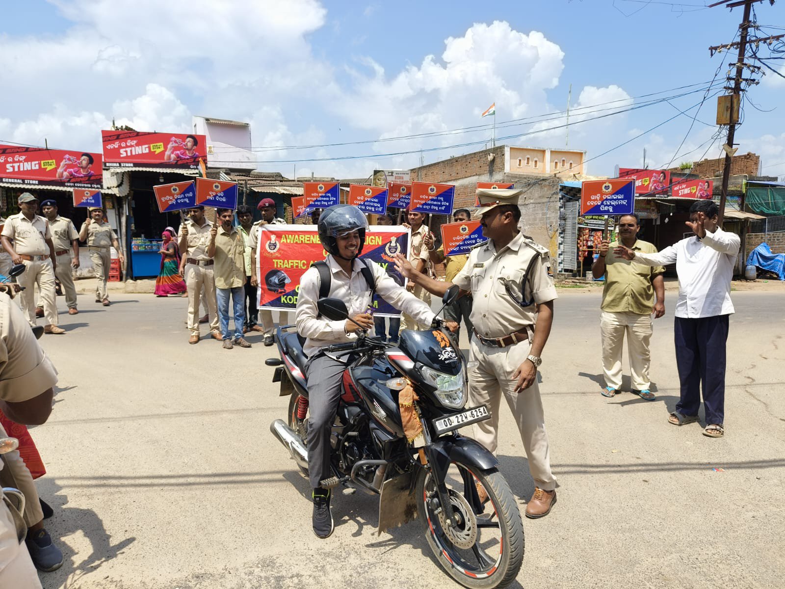 Zero Fatality Week: Ganjam Police Intensify Road Safety Drive at Kabisuryanagar, Kodala
